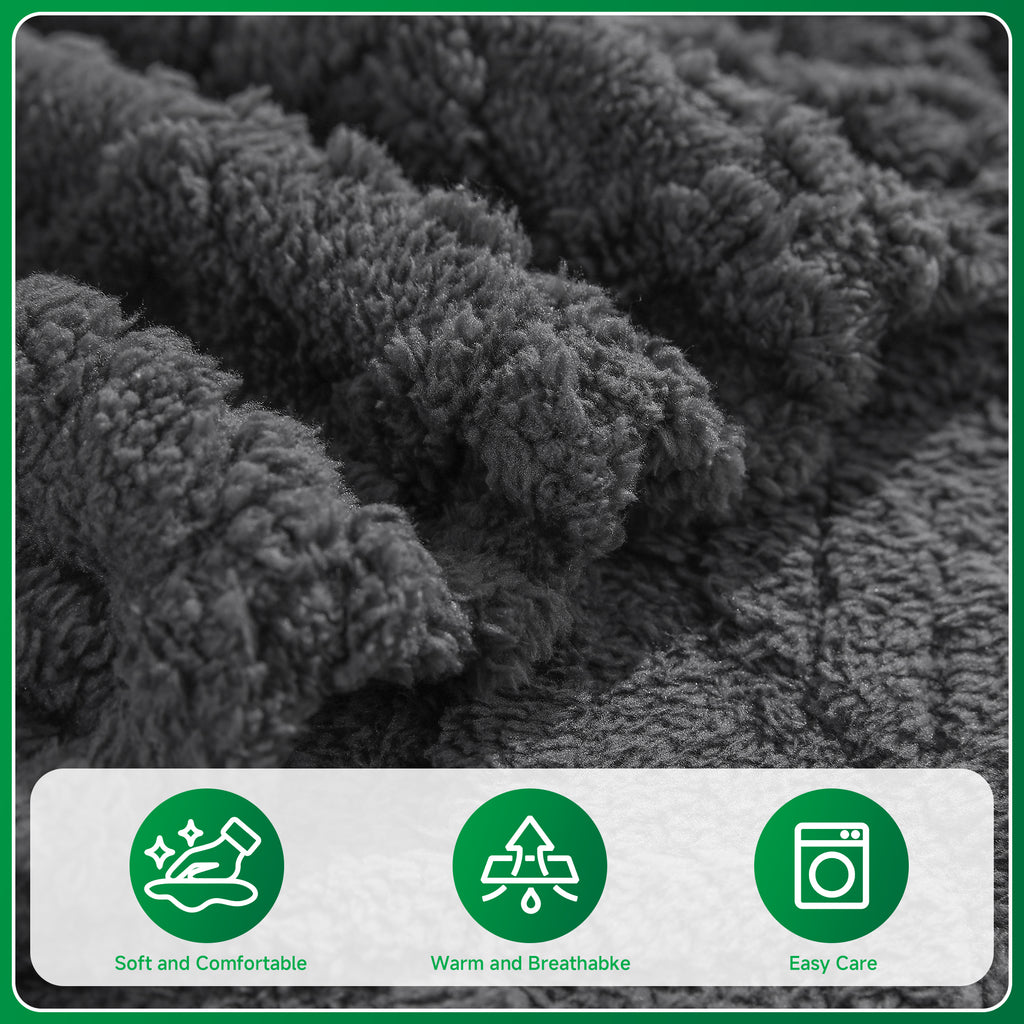 OHSIO Couch Cushion Covers, Super Soft Thicker Fleece Sofa Cover Stretch Sectional Sofa Slipcover Washable Pet Friendly Anti-Slip Stain Resistant Furniture Cover for Home