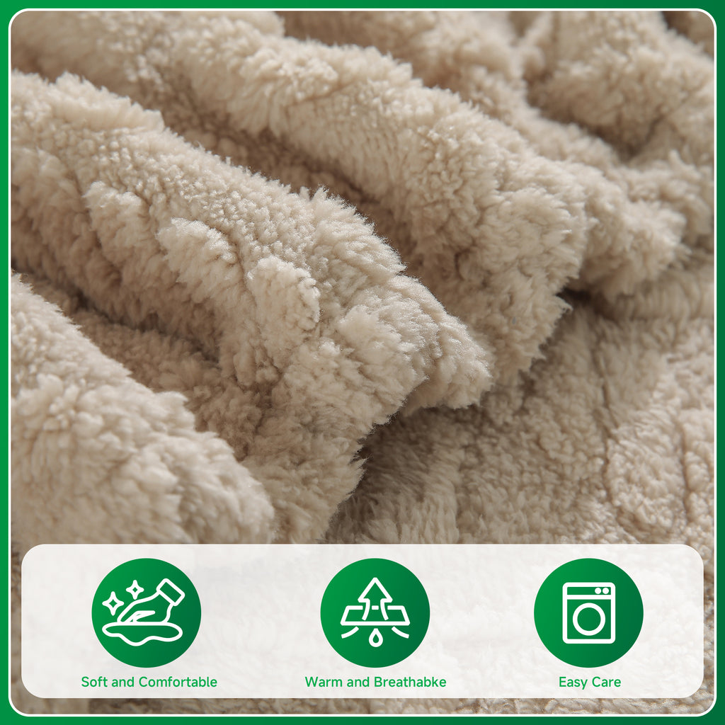 OHSIO Couch Cushion Covers, Super Soft Thicker Fleece Sofa Cover Stretch Sectional Sofa Slipcover Washable Pet Friendly Anti-Slip Stain Resistant Furniture Cover for Home