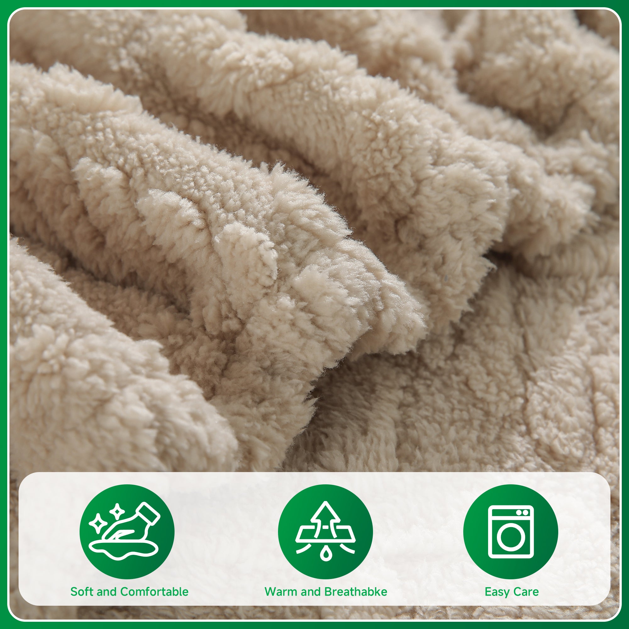 OHSIO Couch Cushion Covers, Super Soft Thicker Fleece Sofa Cover Stretch Sectional Sofa Slipcover Washable Pet Friendly Anti-Slip Stain Resistant Furniture Cover for Home