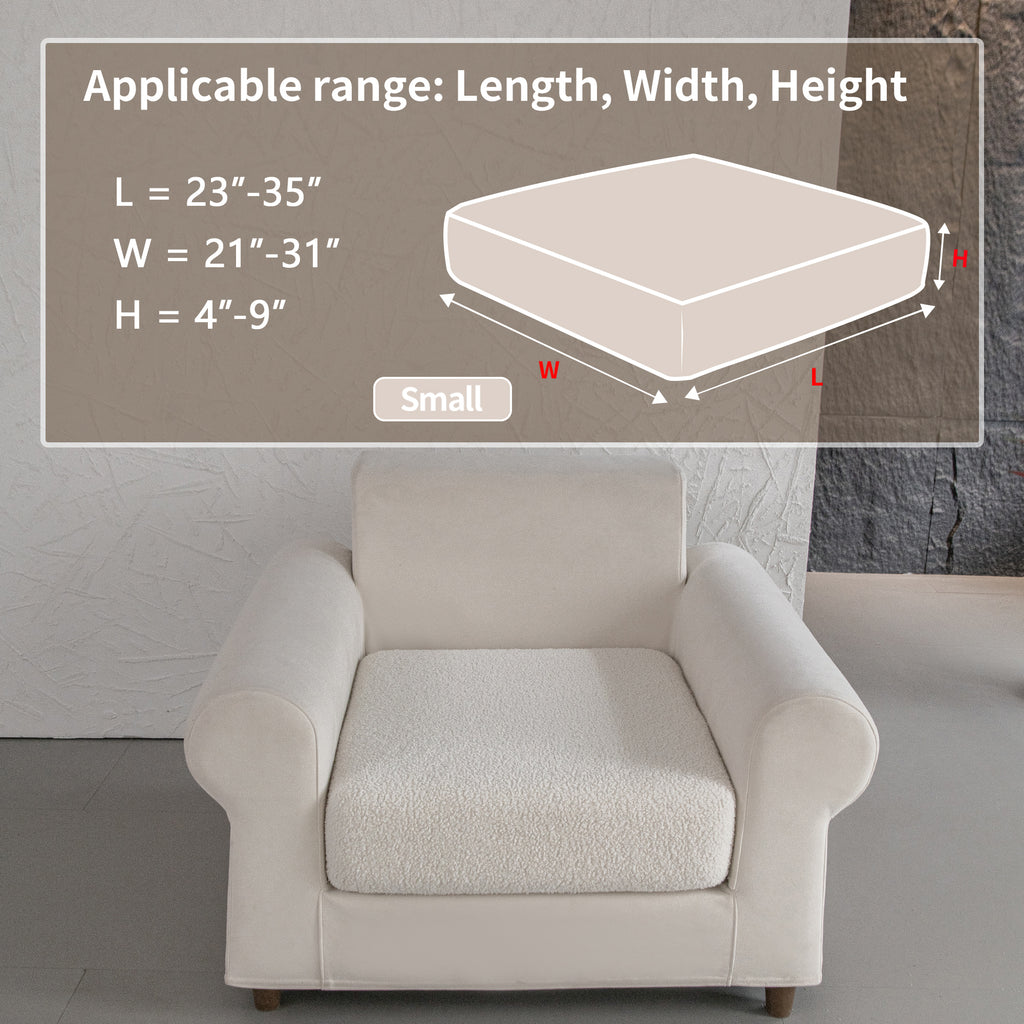 OHSIO Couch Cushion Covers for Sectional Sofa, Stretch Soft Sofa Slipcovers Washable Wear-Resistant Universal Furniture Protector for Living Room