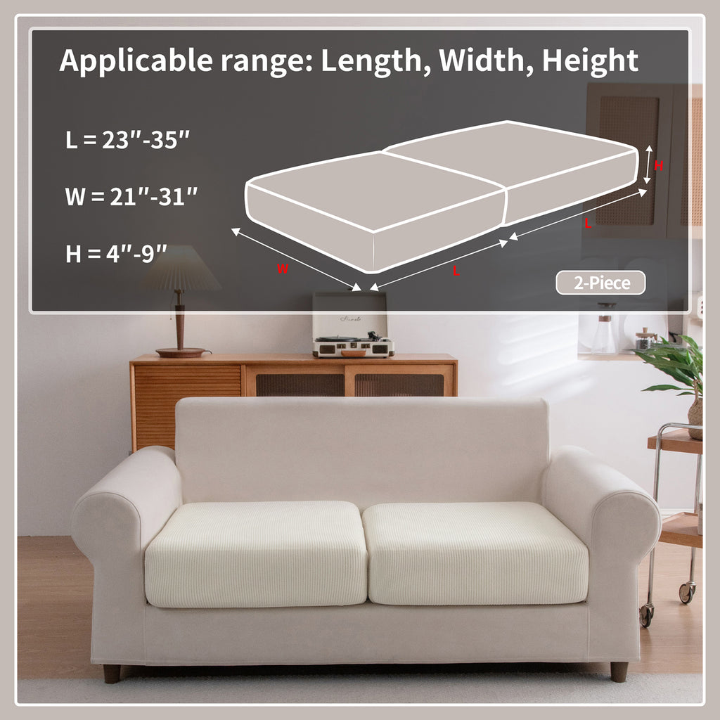 OHSIO Sectional Couch Covers, Wear Resistant Stretch Sofa Covers Washable Soft Couch Cushion Covers Anti Slip Furniture Protector Sofa Slipcovers for Pets