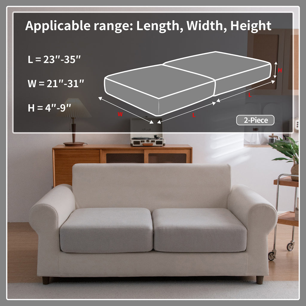 OHSIO Sectional Couch Covers, Wear Resistant Stretch Sofa Covers Washable Soft Couch Cushion Covers Anti Slip Furniture Protector Sofa Slipcovers for Pets