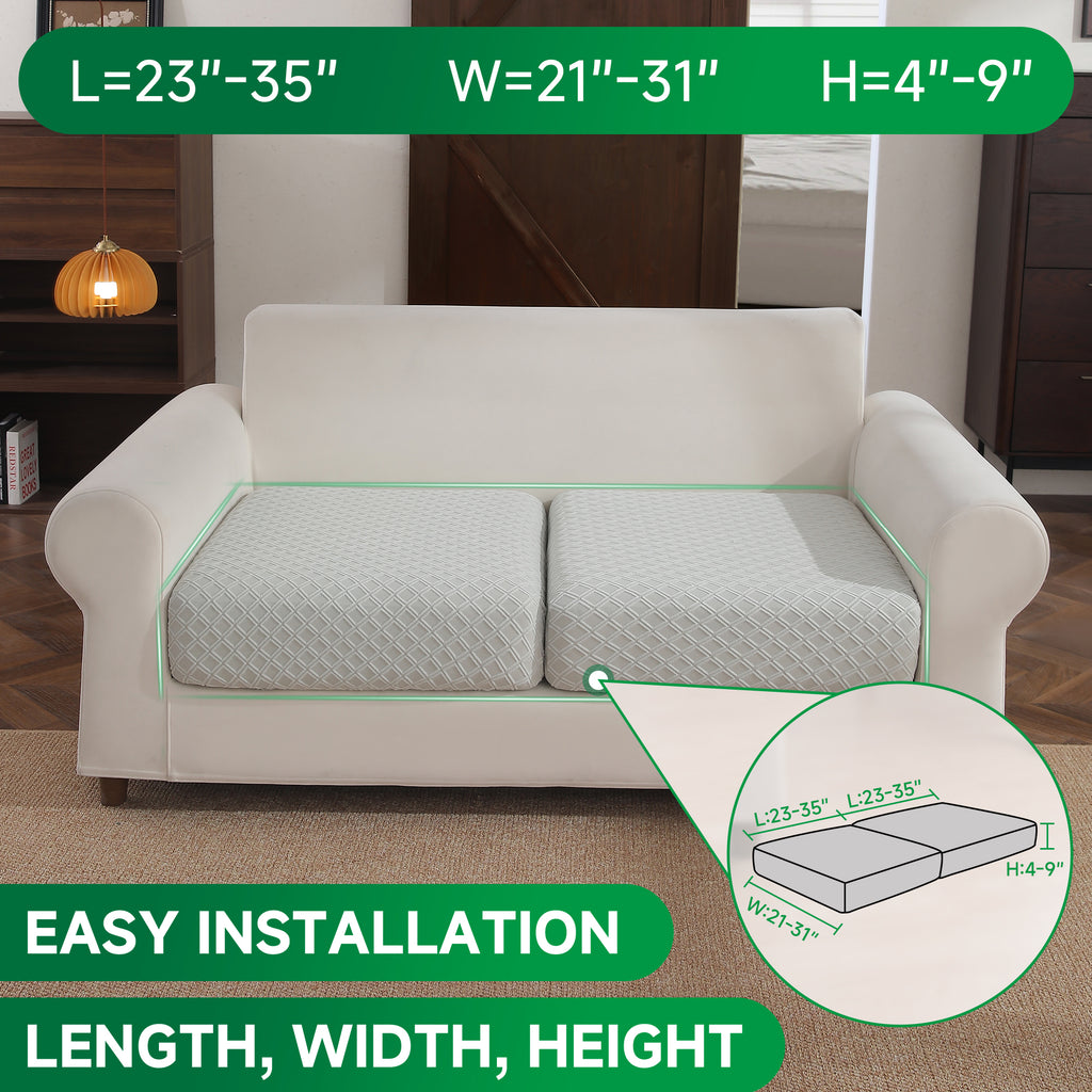 OHSIO Couch Cover, Stretch Sofa Cover, Soft Seat Cushion Covers Washable, Sectional L Shape Sofa Slipcover, Wear Stain Resistant Pet Friendly Furniture Protector for Home