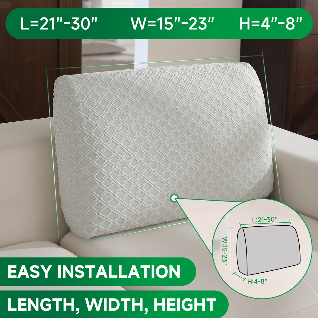 OHSIO Couch Cover, Stretch Sofa Cover, Soft Seat Cushion Covers Washable, Sectional L Shape Sofa Slipcover, Wear Stain Resistant Pet Friendly Furniture Protector for Home