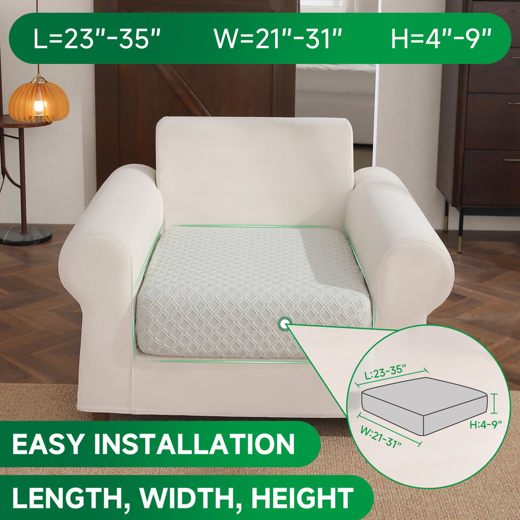 OHSIO Couch Cover, Stretch Sofa Cover, Soft Seat Cushion Covers Washable, Sectional L Shape Sofa Slipcover, Wear Stain Resistant Pet Friendly Furniture Protector for Home