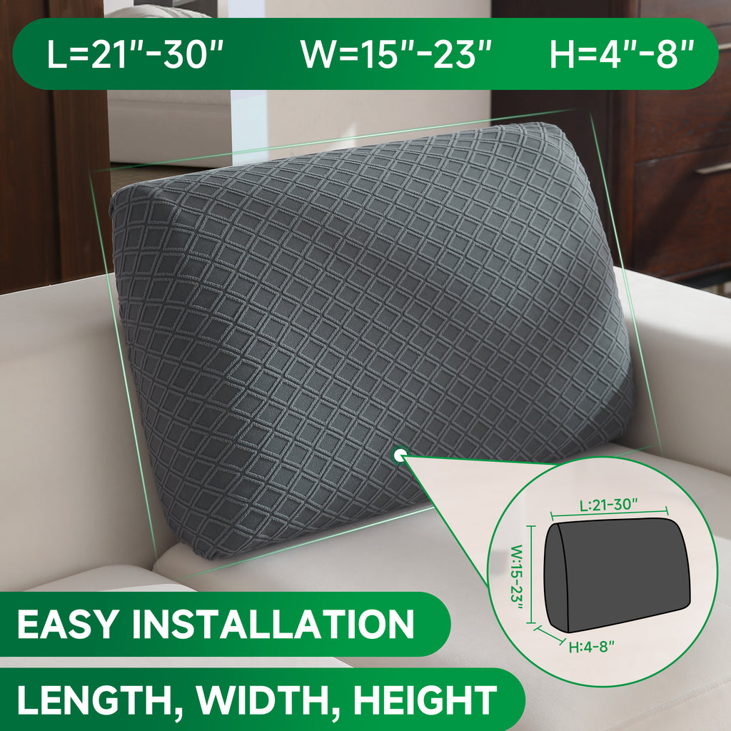 OHSIO Couch Cover, Stretch Sofa Cover, Soft Seat Cushion Covers Washable, Sectional L Shape Sofa Slipcover, Wear Stain Resistant Pet Friendly Furniture Protector for Home