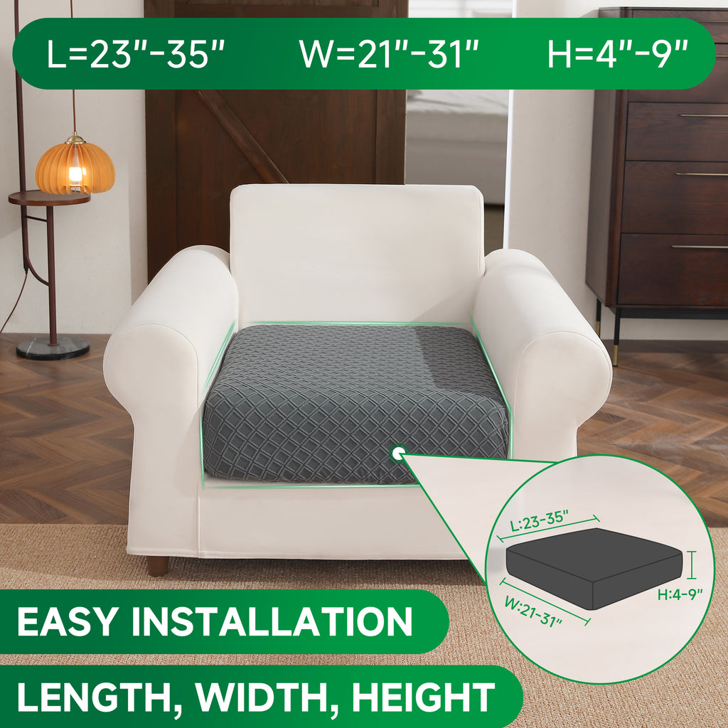 OHSIO Couch Cover, Stretch Sofa Cover, Soft Seat Cushion Covers Washable, Sectional L Shape Sofa Slipcover, Wear Stain Resistant Pet Friendly Furniture Protector for Home
