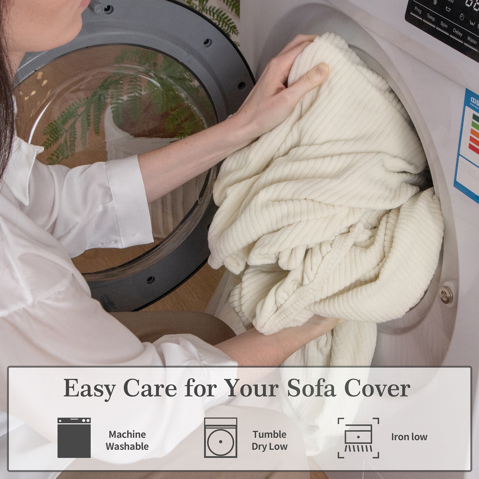 OHSIO Sectional Couch Covers, Wear Resistant Stretch Sofa Covers Washable Soft Couch Cushion Covers Anti Slip Furniture Protector Sofa Slipcovers for Pets
