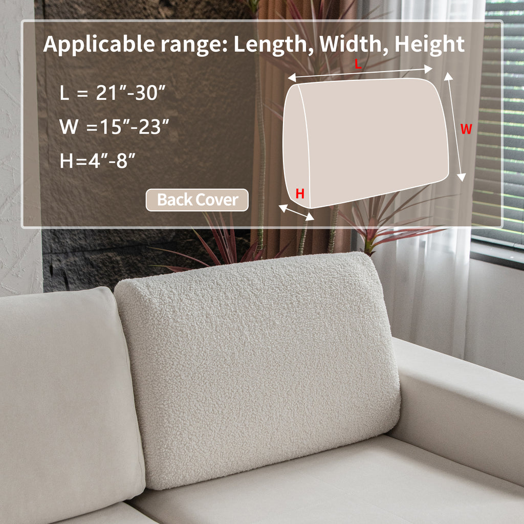 OHSIO Couch Cushion Covers for Sectional Sofa, Stretch Soft Sofa Slipcovers Washable Wear-Resistant Universal Furniture Protector for Living Room
