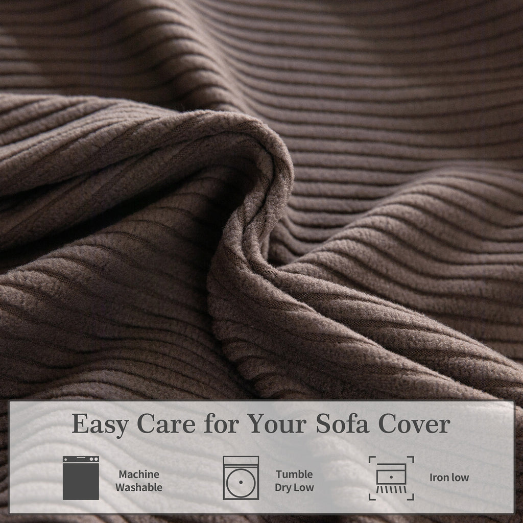 OHSIO Sectional Couch Covers, Wear Resistant Stretch Sofa Covers Washable Soft Couch Cushion Covers Anti Slip Furniture Protector Sofa Slipcovers for Pets