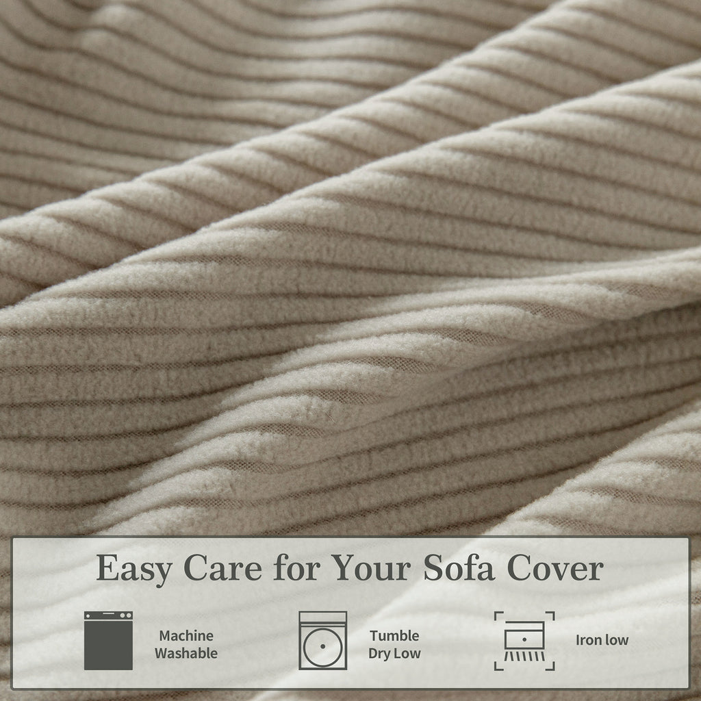 OHSIO Sectional Couch Covers, Wear Resistant Stretch Sofa Covers Washable Soft Couch Cushion Covers Anti Slip Furniture Protector Sofa Slipcovers for Pets