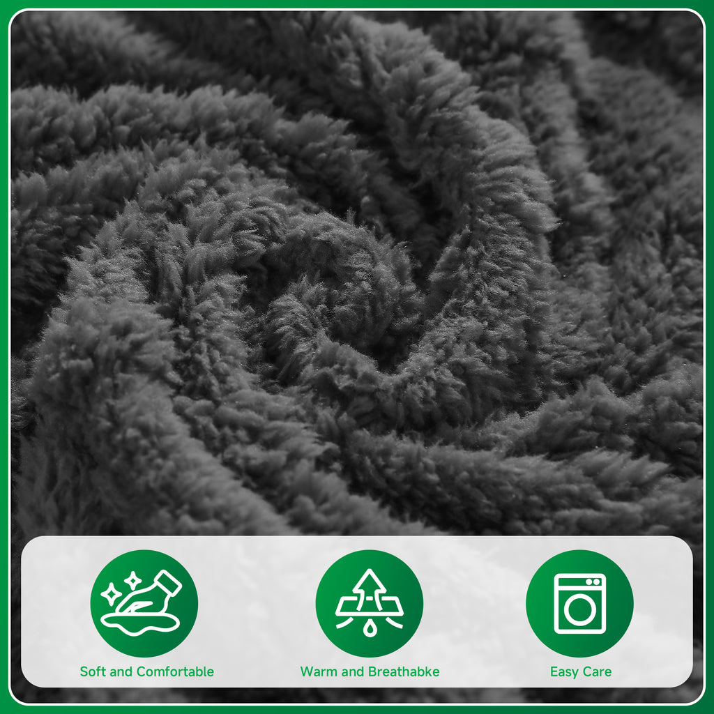 OHSIO Couch Cushion Covers, Super Soft Thicker Fleece Sofa Cover Stretch Sectional Sofa Slipcover Washable Pet Friendly Anti-Slip Stain Resistant Furniture Cover for Home