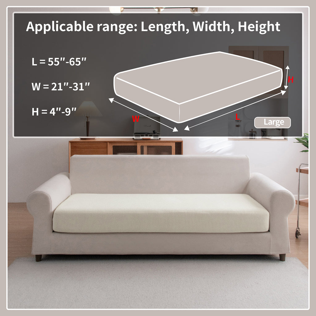 OHSIO Sectional Couch Covers, Wear Resistant Stretch Sofa Covers Washable Soft Couch Cushion Covers Anti Slip Furniture Protector Sofa Slipcovers for Pets
