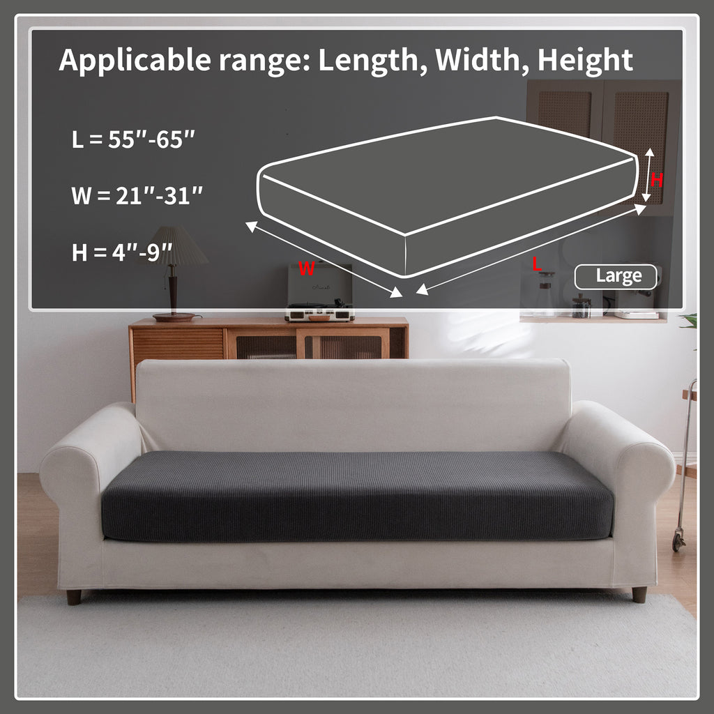 OHSIO Sectional Couch Covers, Wear Resistant Stretch Sofa Covers Washable Soft Couch Cushion Covers Anti Slip Furniture Protector Sofa Slipcovers for Pets