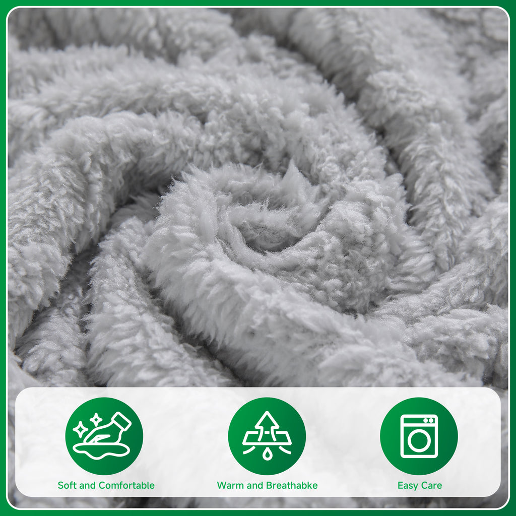 OHSIO Couch Cushion Covers, Super Soft Thicker Fleece Sofa Cover Stretch Sectional Sofa Slipcover Washable Pet Friendly Anti-Slip Stain Resistant Furniture Cover for Home