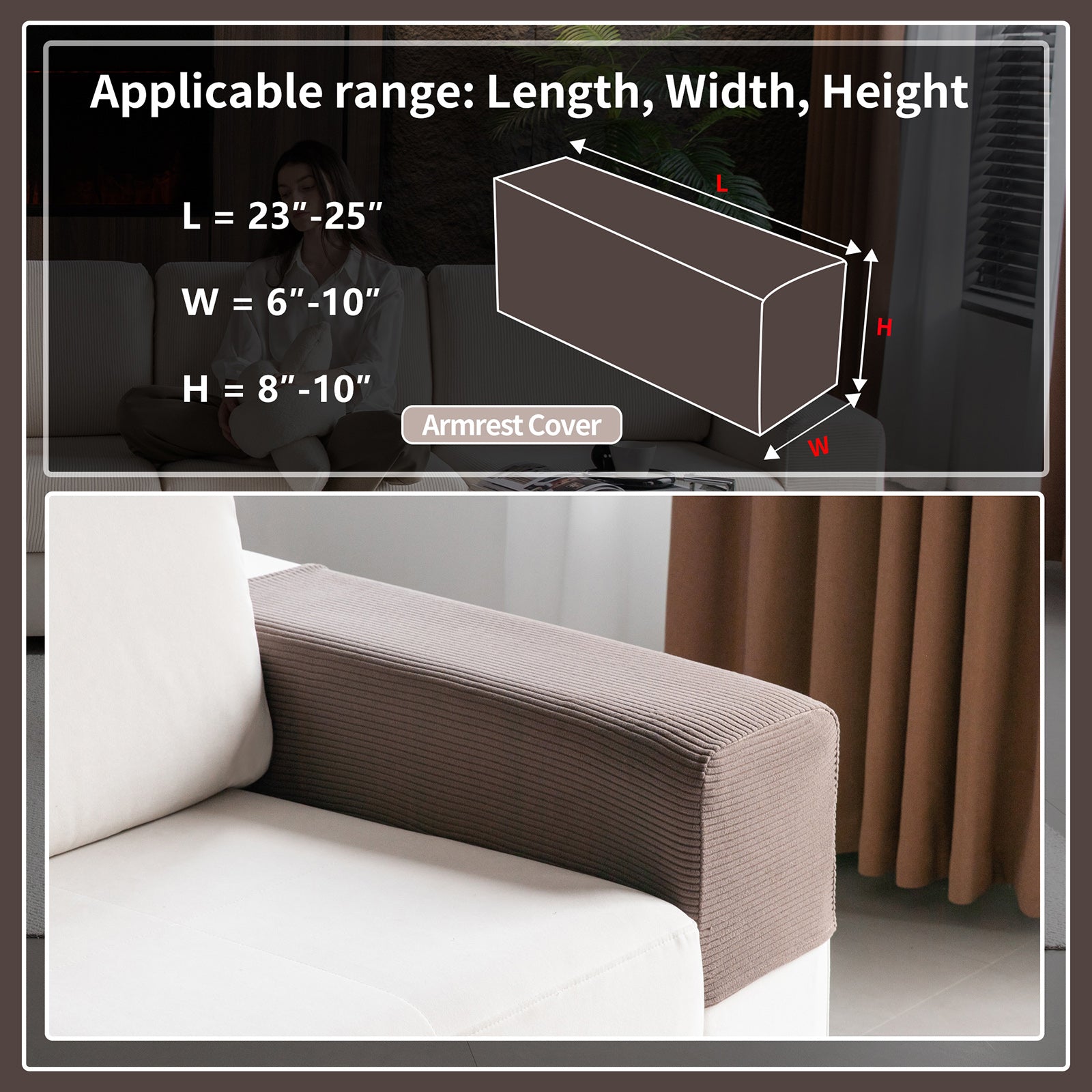 OHSIO Sectional Couch Covers, Wear Resistant Stretch Sofa Covers Washable Soft Couch Cushion Covers Anti Slip Furniture Protector Sofa Slipcovers for Pets