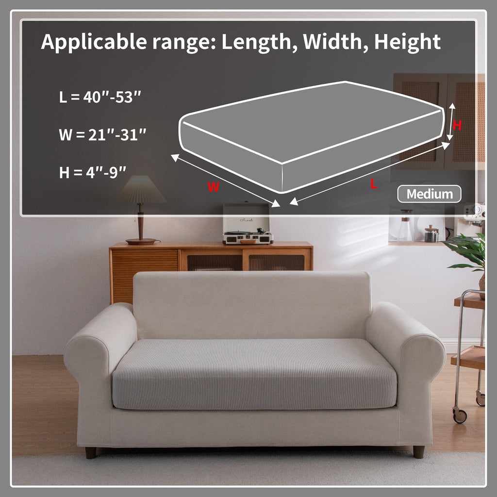 OHSIO Sectional Couch Covers, Wear Resistant Stretch Sofa Covers Washable Soft Couch Cushion Covers Anti Slip Furniture Protector Sofa Slipcovers for Pets