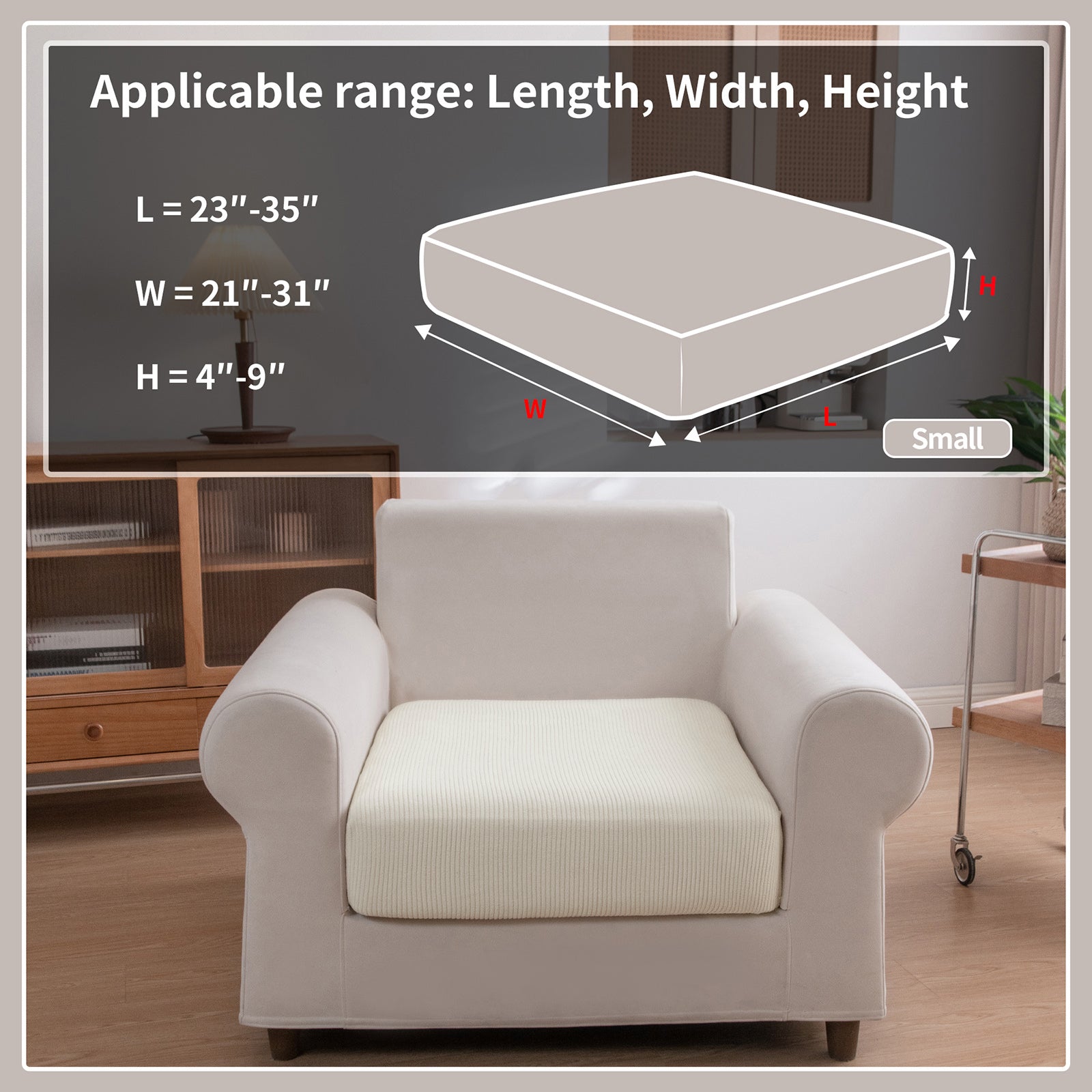 OHSIO Sectional Couch Covers, Wear Resistant Stretch Sofa Covers Washable Soft Couch Cushion Covers Anti Slip Furniture Protector Sofa Slipcovers for Pets