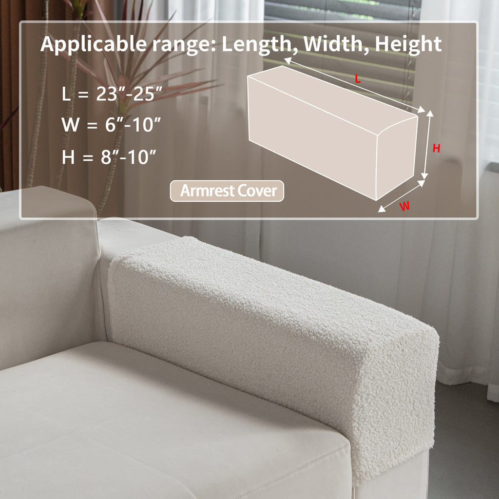 OHSIO Couch Cushion Covers for Sectional Sofa, Stretch Soft Sofa Slipcovers Washable Wear-Resistant Universal Furniture Protector for Living Room