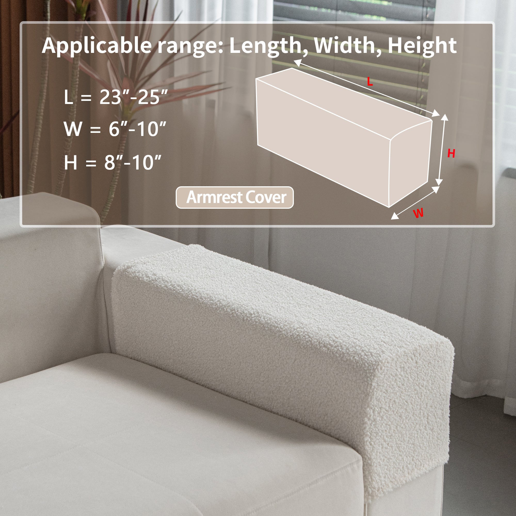 OHSIO Couch Cushion Covers for Sectional Sofa, Stretch Soft Sofa Slipcovers Washable Wear-Resistant Universal Furniture Protector for Living Room