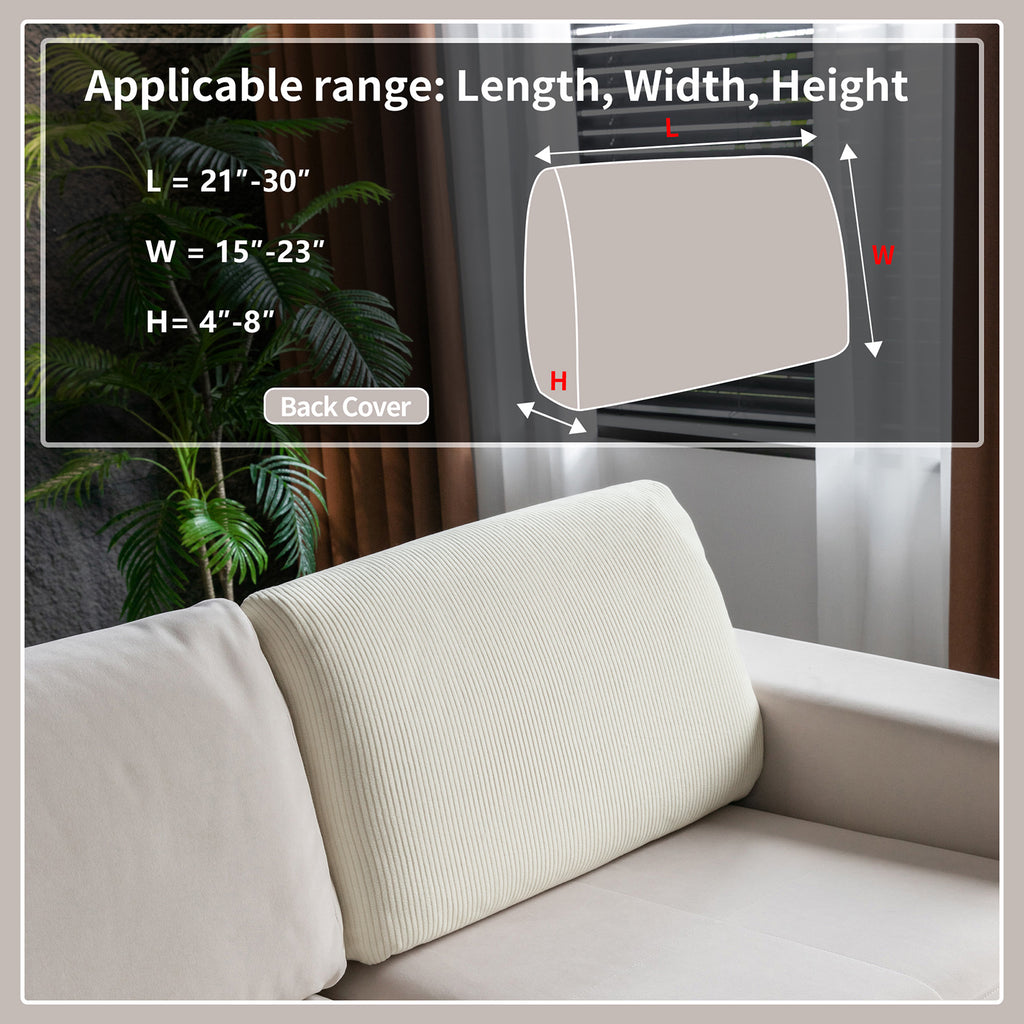 OHSIO Sectional Couch Covers, Wear Resistant Stretch Sofa Covers Washable Soft Couch Cushion Covers Anti Slip Furniture Protector Sofa Slipcovers for Pets