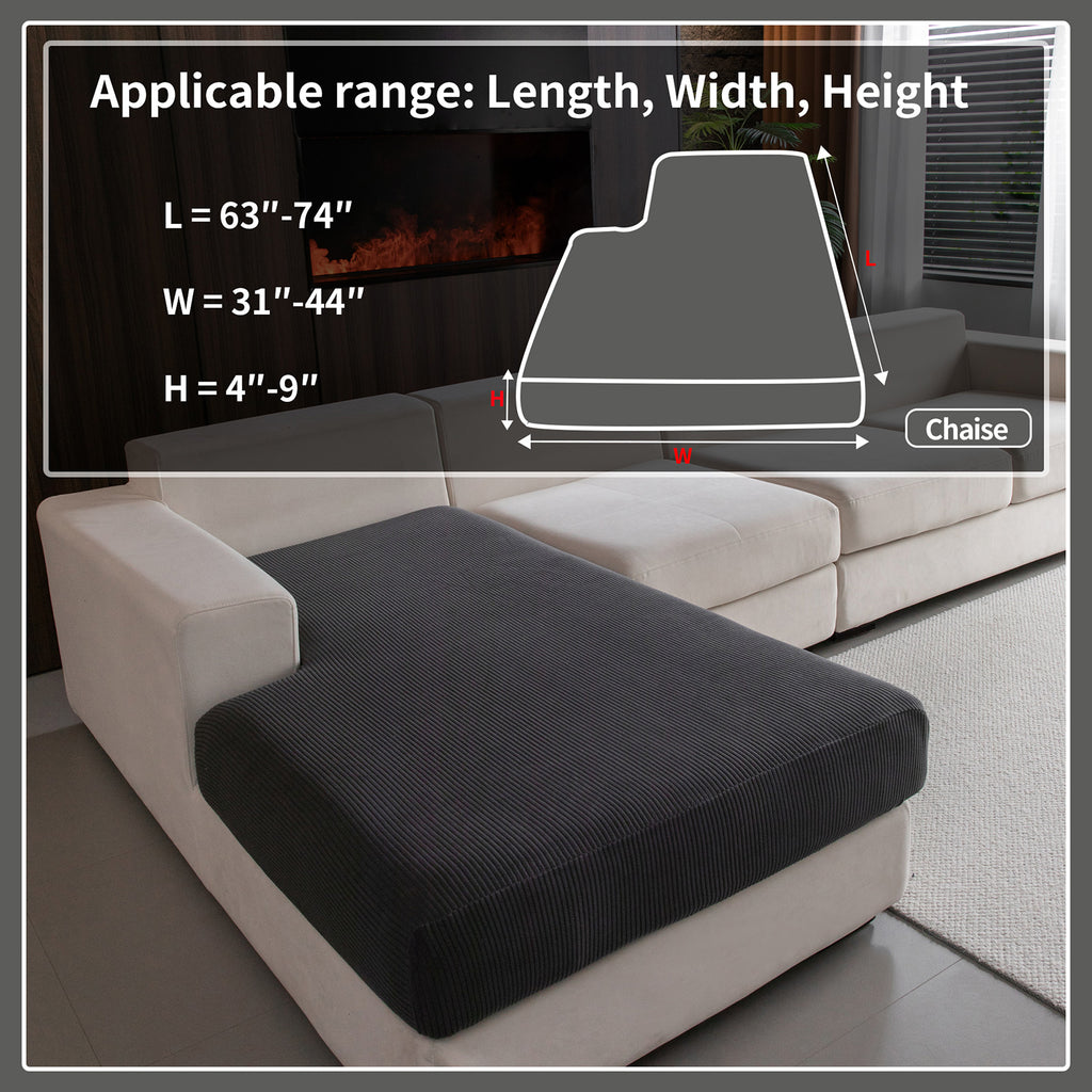 OHSIO Sectional Couch Covers, Wear Resistant Stretch Sofa Covers Washable Soft Couch Cushion Covers Anti Slip Furniture Protector Sofa Slipcovers for Pets