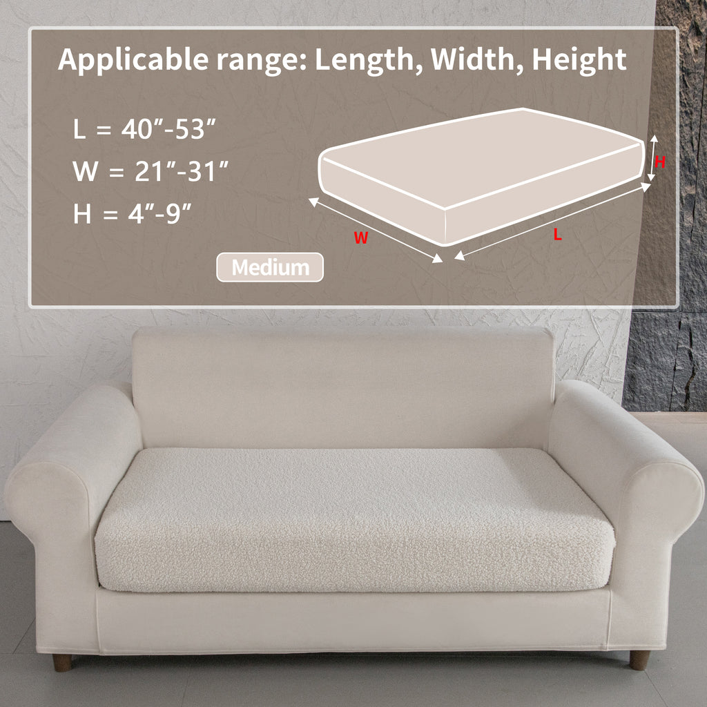 OHSIO Couch Cushion Covers for Sectional Sofa, Stretch Soft Sofa Slipcovers Washable Wear-Resistant Universal Furniture Protector for Living Room