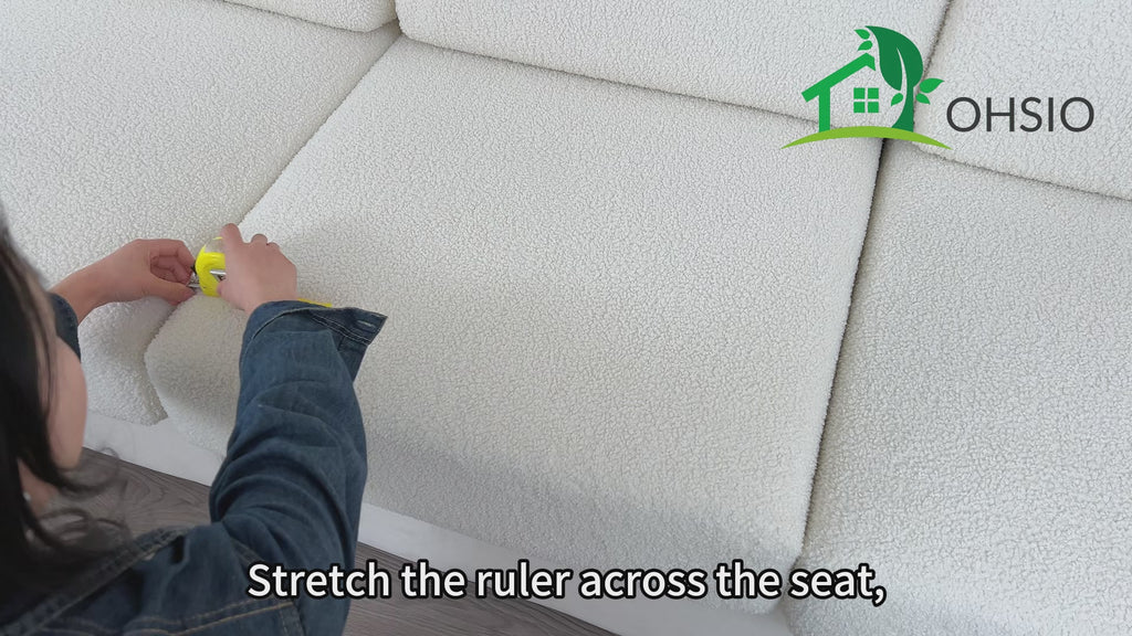 OHSIO Couch Cushion Covers for Sectional Sofa, Stretch Soft Sofa Slipcovers Washable Wear-Resistant Universal Furniture Protector for Living Room