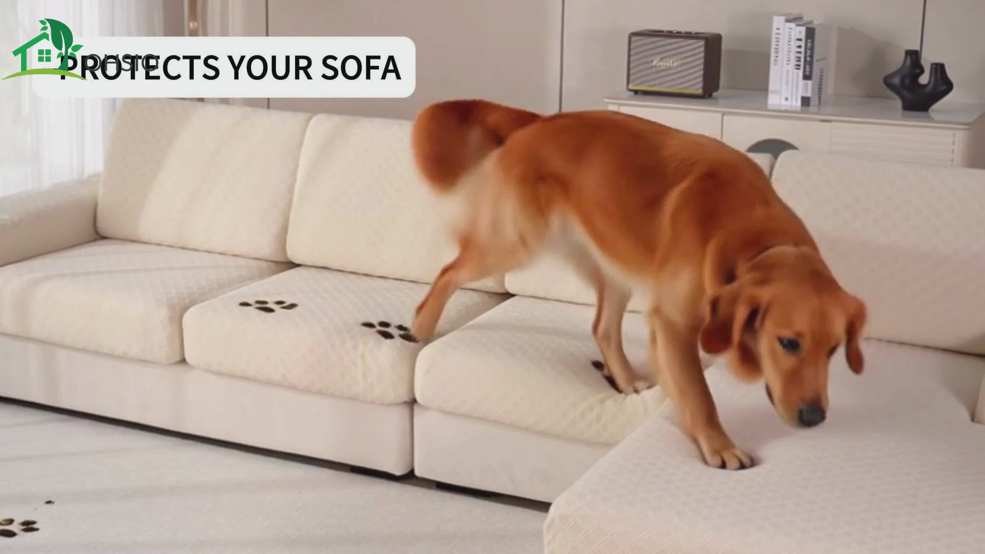 OHSIO Couch Cover, Stretch Sofa Cover, Soft Seat Cushion Covers Washable, Sectional L Shape Sofa Slipcover, Wear Stain Resistant Pet Friendly Furniture Protector for Home